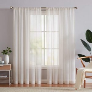 Linen Sheer Curtains (2 Panels)