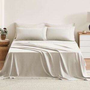 100% Pure Linen Sheet Set – Queen Size (Natural)